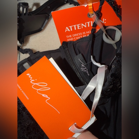 NWT Milla Bizzare Fully Sequined Tie-Straps Maxi Dress - Picture 10 of 14